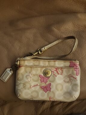 Coach RARE Waverly Butterfly Collection Wristlet Great Shape!!